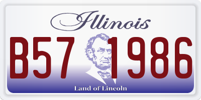 IL license plate B571986
