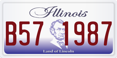 IL license plate B571987