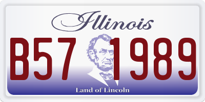 IL license plate B571989