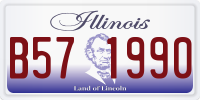 IL license plate B571990