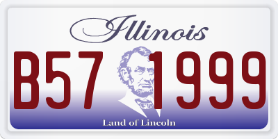 IL license plate B571999