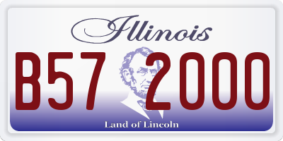 IL license plate B572000