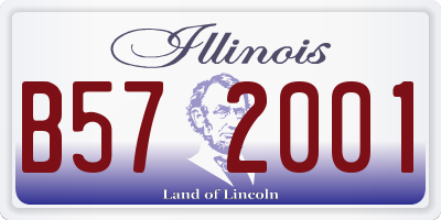 IL license plate B572001