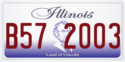 IL license plate B572003