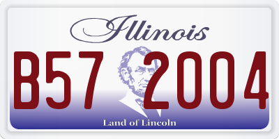IL license plate B572004