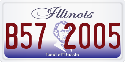 IL license plate B572005