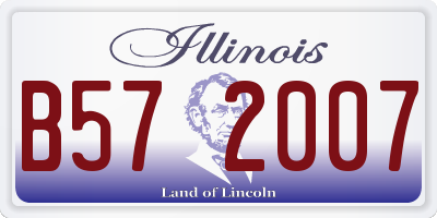 IL license plate B572007