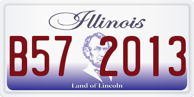 IL license plate B572013