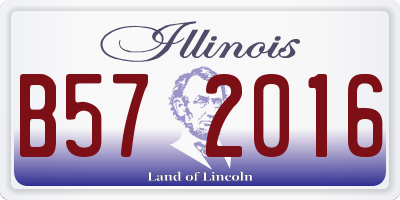 IL license plate B572016