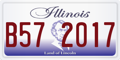 IL license plate B572017