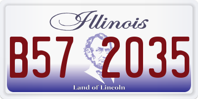 IL license plate B572035