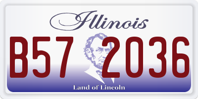 IL license plate B572036
