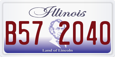 IL license plate B572040