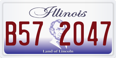 IL license plate B572047