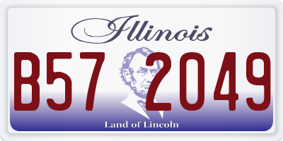 IL license plate B572049