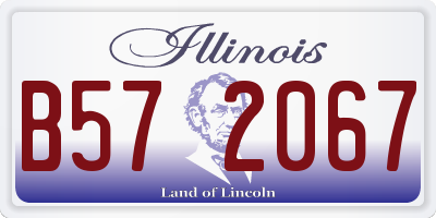 IL license plate B572067