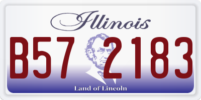 IL license plate B572183