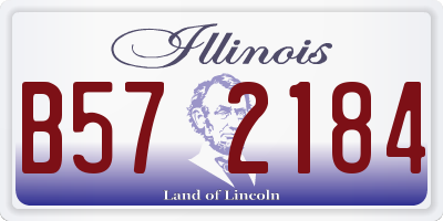IL license plate B572184