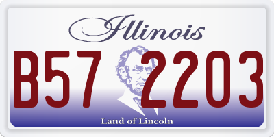 IL license plate B572203