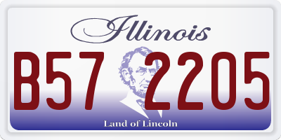 IL license plate B572205