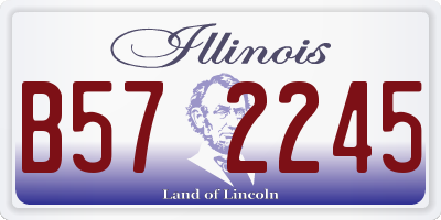 IL license plate B572245