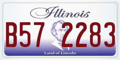 IL license plate B572283