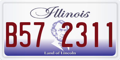 IL license plate B572311