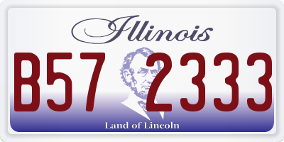 IL license plate B572333