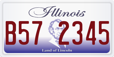 IL license plate B572345