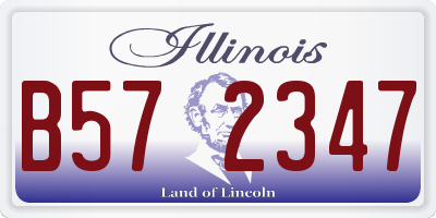 IL license plate B572347