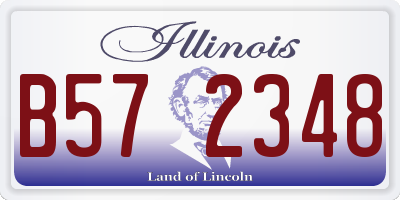 IL license plate B572348