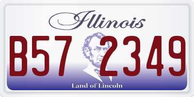 IL license plate B572349
