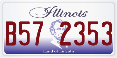 IL license plate B572353