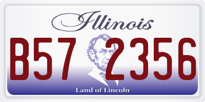 IL license plate B572356