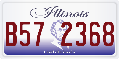 IL license plate B572368
