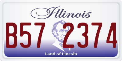 IL license plate B572374