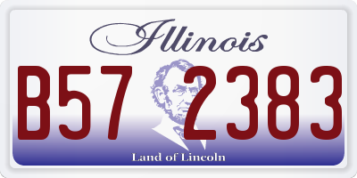 IL license plate B572383