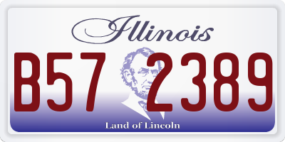 IL license plate B572389