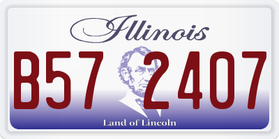 IL license plate B572407