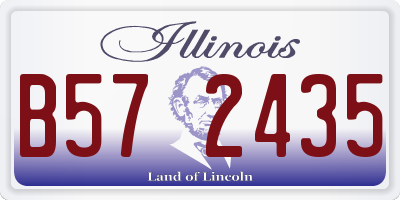 IL license plate B572435