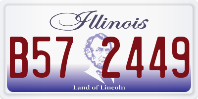 IL license plate B572449