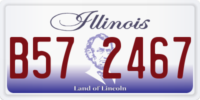 IL license plate B572467