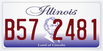 IL license plate B572481