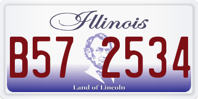 IL license plate B572534
