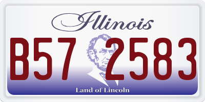 IL license plate B572583