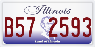 IL license plate B572593