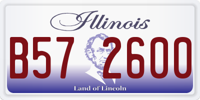 IL license plate B572600
