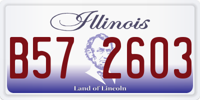 IL license plate B572603