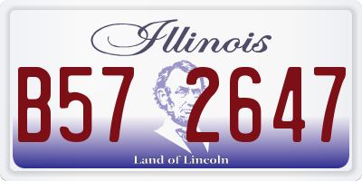 IL license plate B572647