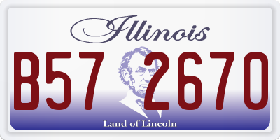 IL license plate B572670